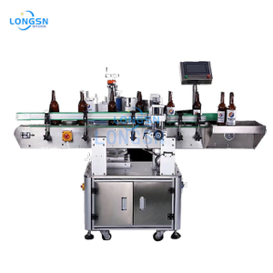 آلة لصق الملصقات الأوتوماتيكية على شكل زجاجة مستديرة للمشروبات